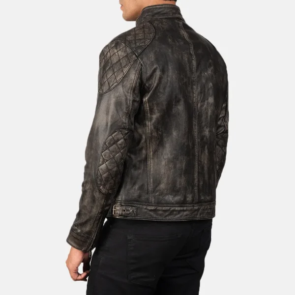 Men's Gatsby Distressed Brown Leather Jacket